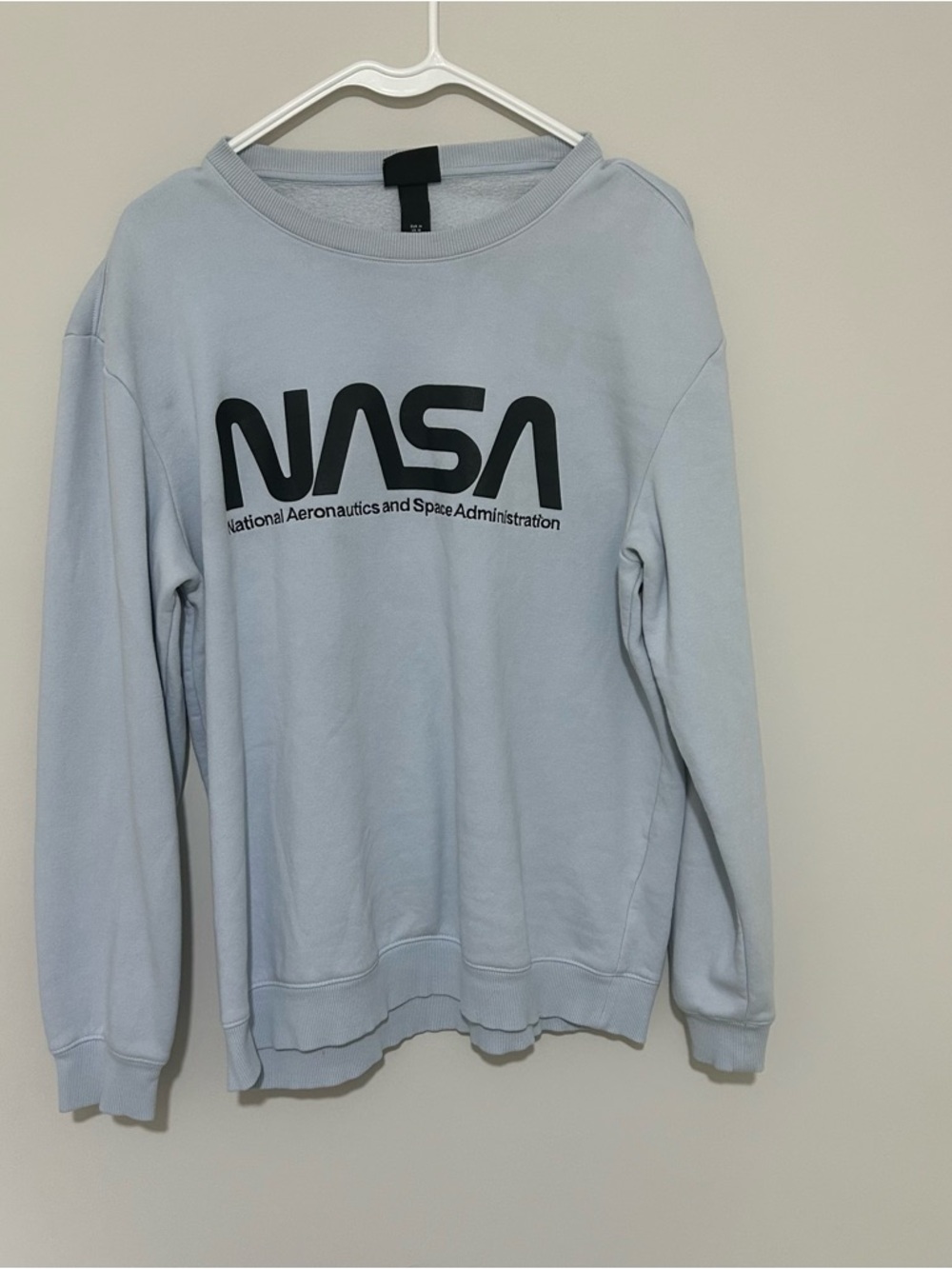 NASA Gray Sweatshirt H&M Size Medium Cozy Gray